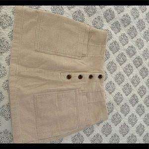 Forever 21 cream button down corduroy skirt!